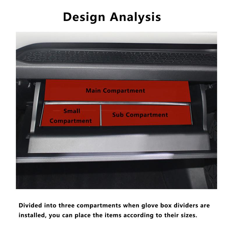 For Toyota RAV4     Center Console Glove Box Organizer Double-side Tape Included Car Accessories