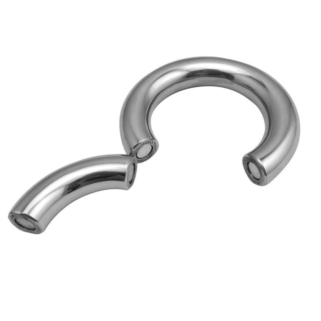 Penis Ring Stainless Steel Metal Heavy Duty Steel Magnetic Suction Scrotum Restraint Pendant Weight Training Metal Cock Ring Exercise Ball Stretcher