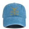 Cap Baseball Retro Printed Peaked Cap Washed Distressed Visor Fashion Cotton