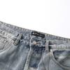 Meichao Jeans Washed Vintage Distressed Trendy Men And Women Ripped Trendy Ink Splash