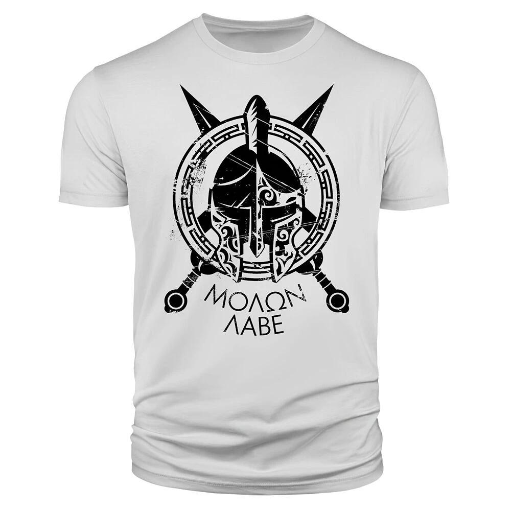 Spartan Warrior Molon Labe American Flag TShirt 100 Cotton ONeck Summer Short Sleeve Casual Mens Tshirt Size S3XL S