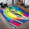 Green Lantern Battle Anti-Slip Rug, Rectangular Carpet for Game Room & Entertainment Space