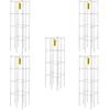 Tomato Cages, 11.8\" X 11.8\" X 46.1\", 5 Packs Square Plant Support Cages, Silver PVC-Coated Steel Tomato Towers for Climbing Vegetables, Plants,