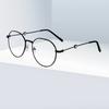 Trendy Korean Student Love Glasses Round Frame Peach Heart Transparent Flat Mirror Literary Glasses Frame Myopia