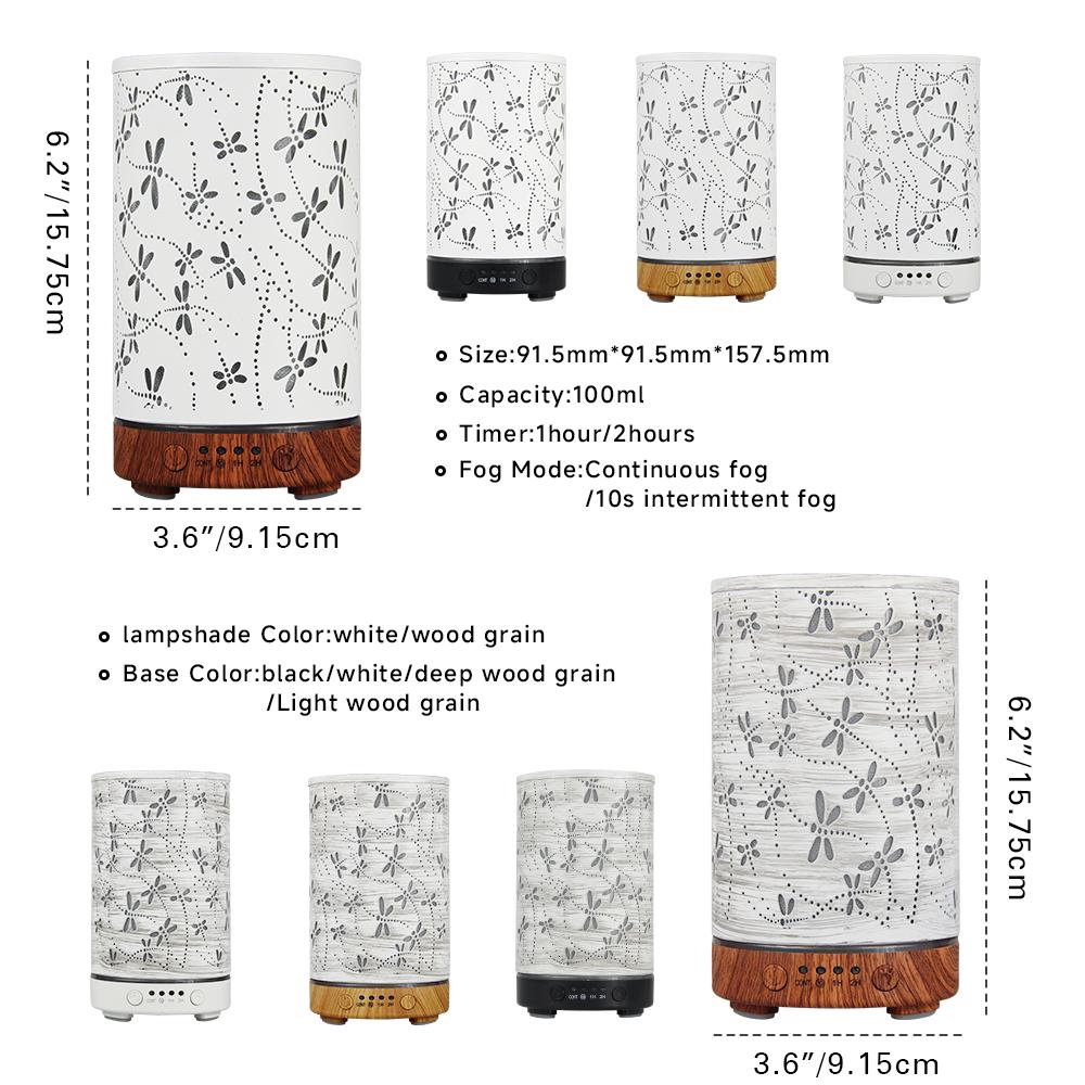 Essential Oil Diffuser 100ML Aroma Diffuser Cool Mist Humidifiers Dragonfly Scent Diffuser with Auto Shut-Off Protection