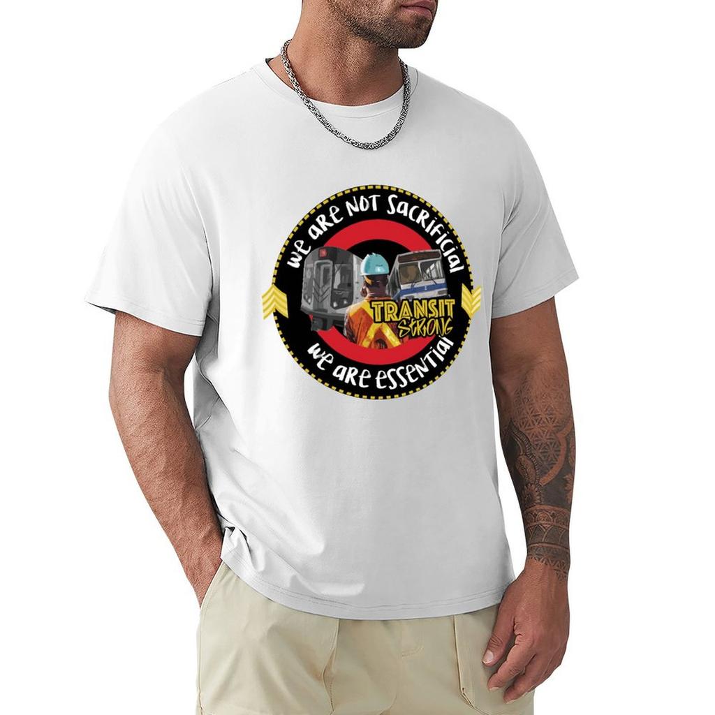 Essential Workers Not Sacificial Subway Tshirt Basic Crew Neck Short Sleeve Top
