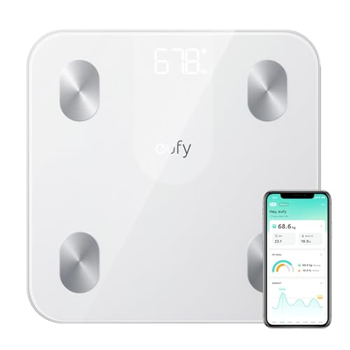 

Anker Eufy Smart Scale A1 (Body Composition Monitor) [App Compatible/Fitbit Compatible/Body Fat Percentage/BMI/Basal Metabolic Rate/Water Content/Body