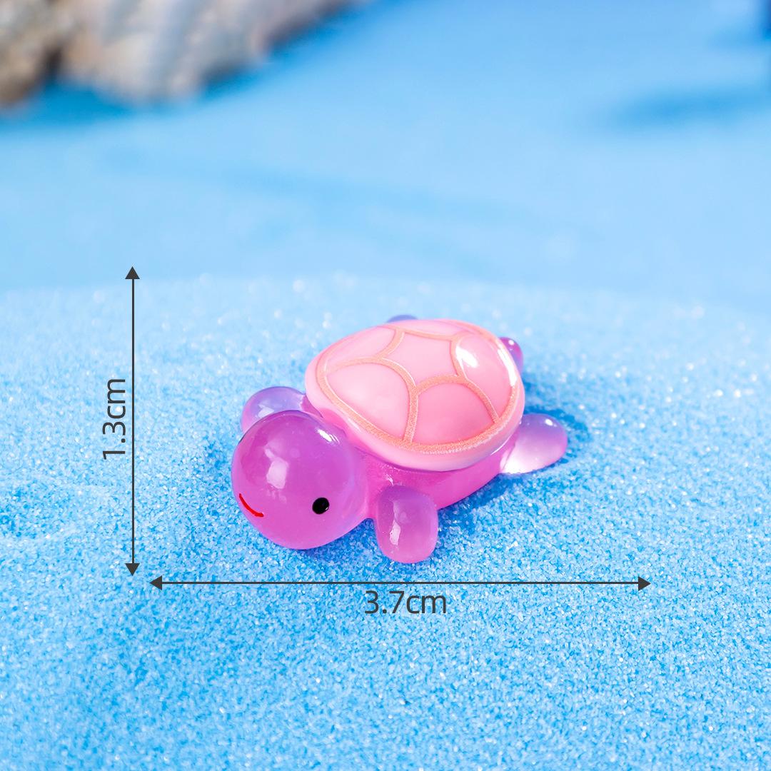 

10 шт. милые мини светящиеся черепашки украшения светящиеся в темноте миниатюры черепаха микро пейзаж детские игрушки украшение дома подарок M розы красного