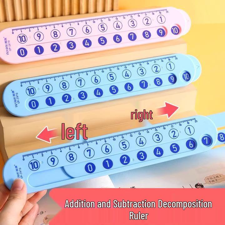 

**Двусторонние детские математические линейки для разложения чисел для детского сада и начальной школы**