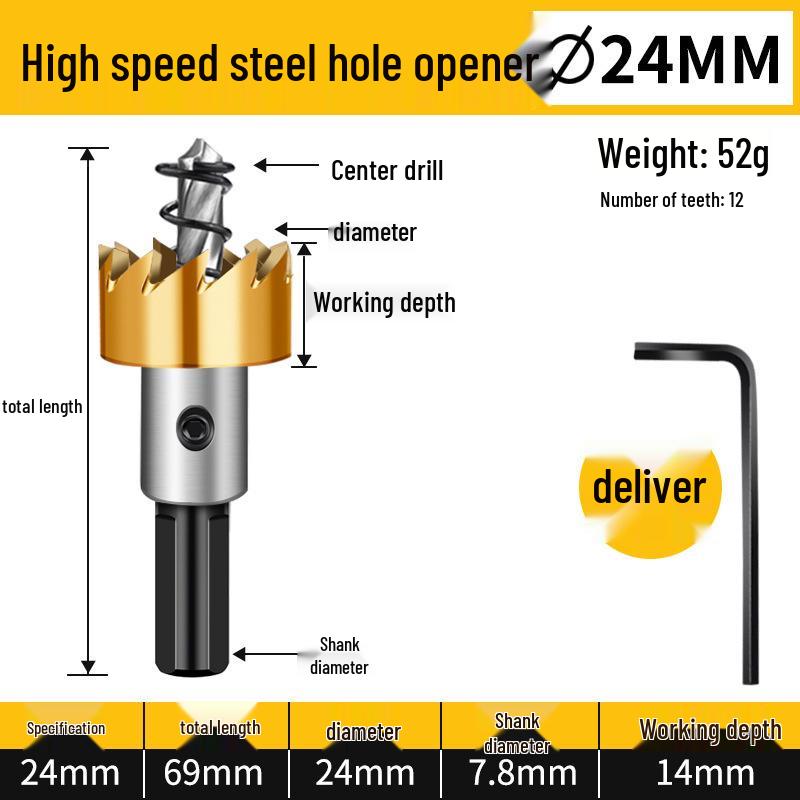 Hochgeschwindigkeits-Lochsäge aus Edelstahl & Metall-Aufbohrbohrer