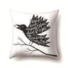 Nordic Style Ins Illustration Graffiti Polyester Pillowcase Car Decoration Home Printed Waist Rest Pillowcase