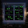 Glow In The Dark Stickers Halloween Demon Eye Wall Stickers, Scary Luminous Ghost Waterproof Fluorescent Decals Eyeball Decals, Self-Adhesive