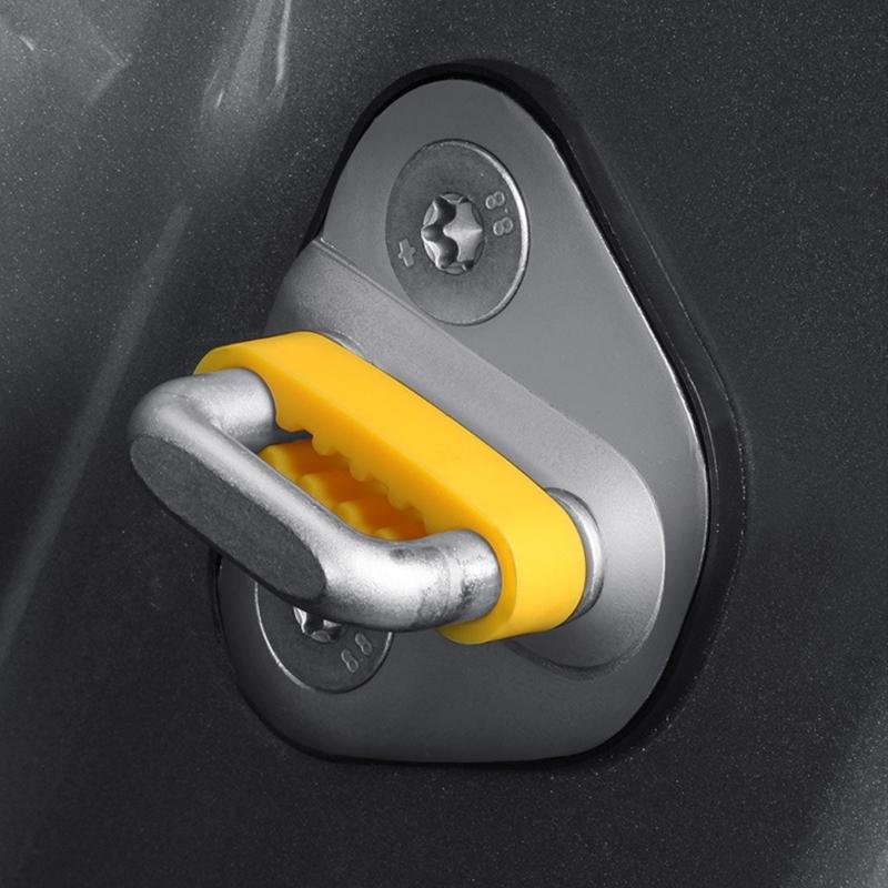 Auto Door Buffer Pad Silicone Shock Absorb Noise Reduction Strips Universal Edge Guards 4Pcs for Most Cars & SUVs