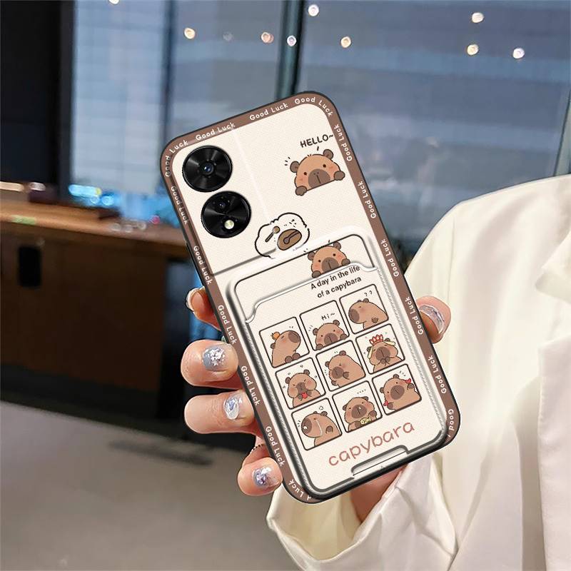 Card Sleeve Graffiti Phone Case For TCL 505/T509K/T5094 Protective Anti-knock TPU Card Bag Dirt-resistant Full Wrap Cute