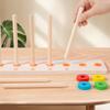 Wooden Montessori Rainbow Ring Stacking Tower - Number Calculation Educational Toy for Kindergarten