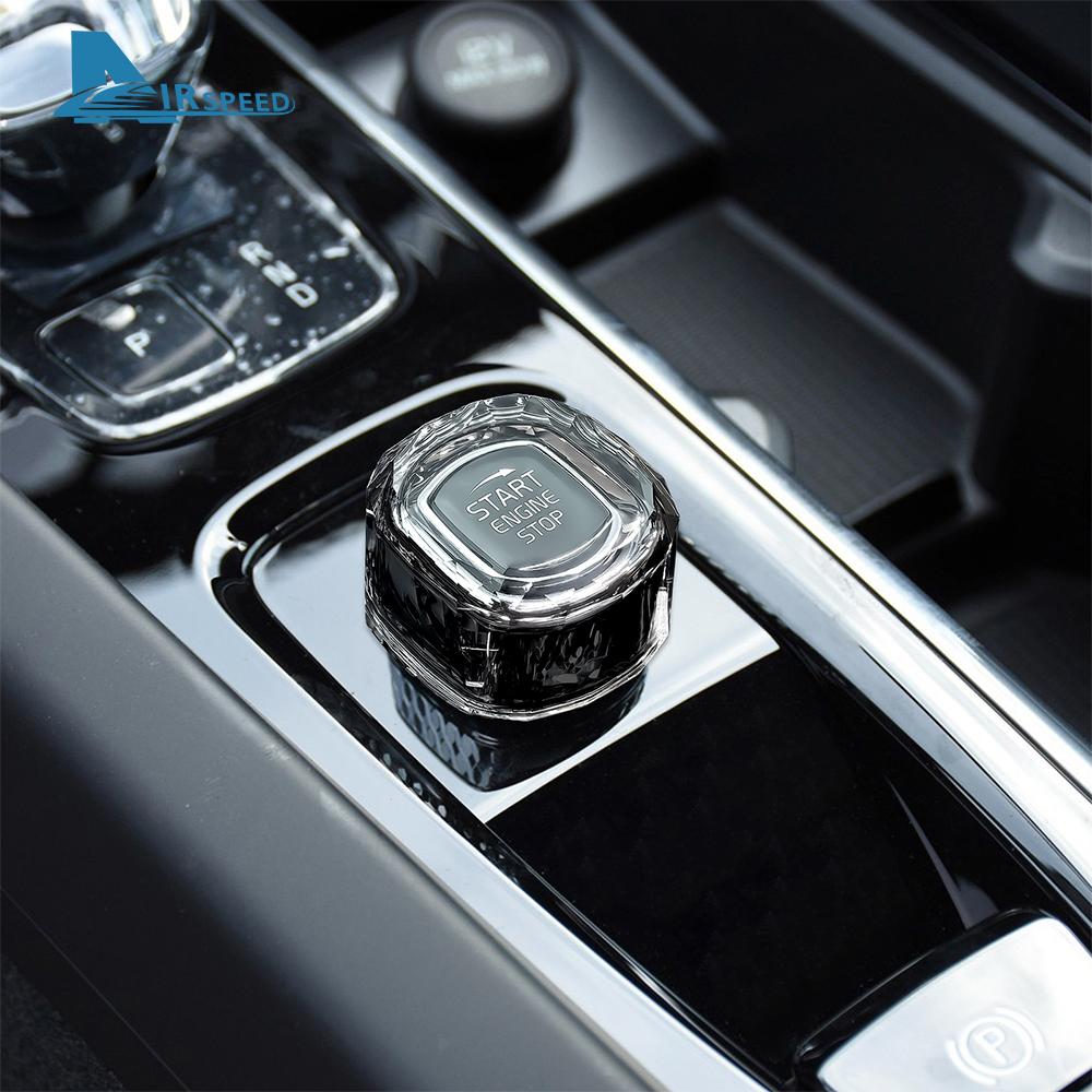Cubierta de Botón de Arranque de Motor de Coche de Cristal para Encendido, Interruptor de Parada, Moldura Interior para Volvo XC90 XC60 S60 S90 V60 V90