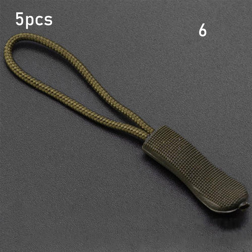 5Pcs Zipper Pull Puller End Fit Rope Tag Fixer Zip Cord Tab Replacement Clip Broken Buckle Bag Suitcase Tent Backpack Accessory