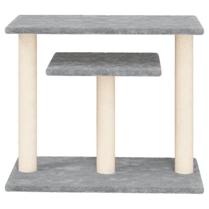 VidaXL Arbres à chat avec plates-formes gris clair 62,5 cm 172047