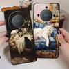 Case for Honor 200 400 Lite 8X X5b X8 X6 70 X9a X7 Magic5Lite 90 Funda Phone Cover Cartoon Oil Painting Cat