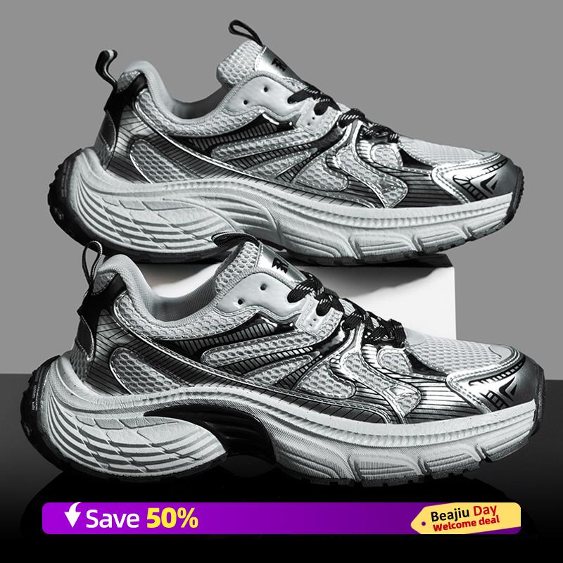 

Marathon Men Running Shoes Breathable Outdoor Sports Shoes Lightweight Sneakers for men Comfortable Athletic Training Footwear 45 білий