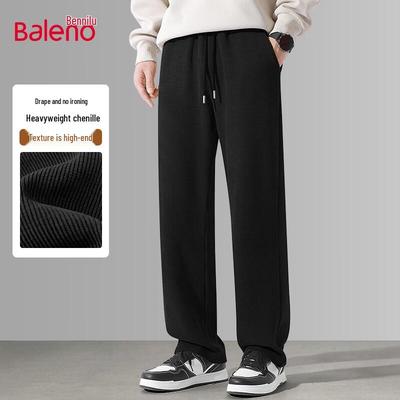 Baleno Herren Chenille Straight-Leg Freizeithose