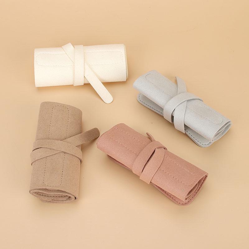 Multifunctional Cross-Border Jewelry Roll: Foldable Portable Microfiber Storage Clutch