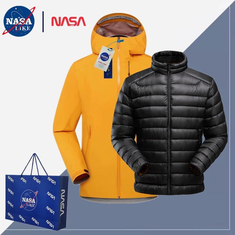 LT Series Unisex Outdoor 2-in-1 Jacket With Duck Down Liner Hiking Skiing Camping