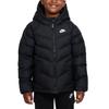Nike Jacket With Hood And Zipper Design Printed Logo Kids Jackets Black DX1264-013
