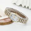Fashionable Barrel-Shaped Simple Elegant Elegant Quartz Watch Women's Elastic Band Retro Women's Watch