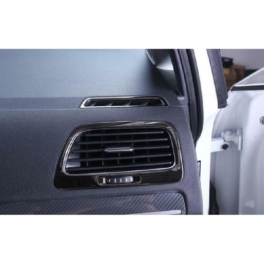 Car L&R AC Air Outlet Vent Cover Trim For VW Golf MK7 MK7.5 2014-19 Black Steel
