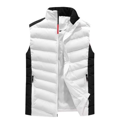 Colete de algodão para baixo, jaqueta quente masculina de inverno, colete masculino