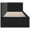 L Shaped Bed Frame with Headboard Black 80 Cm X 200 Cm Velvet