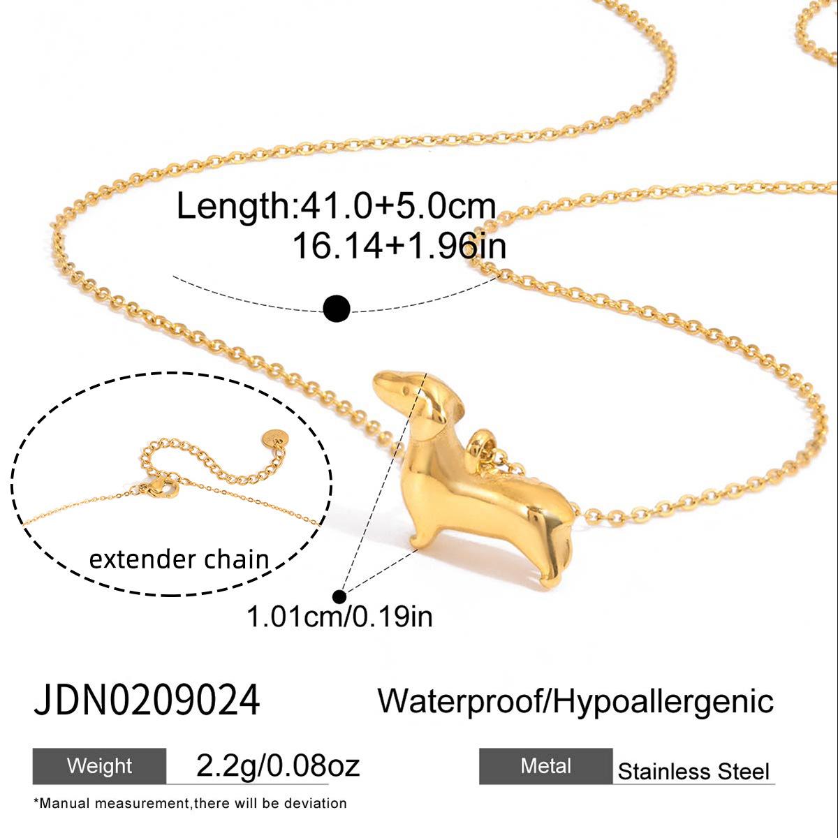 Light luxury high-end sweet wind cute dog necklace accessories sweater chain jewelry