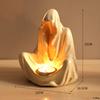 Halloween Ghost Candle Holder Resin Faceless Ghost Candlestick Wizard Decorative Candle Holder Ghost Festival Party Decoration