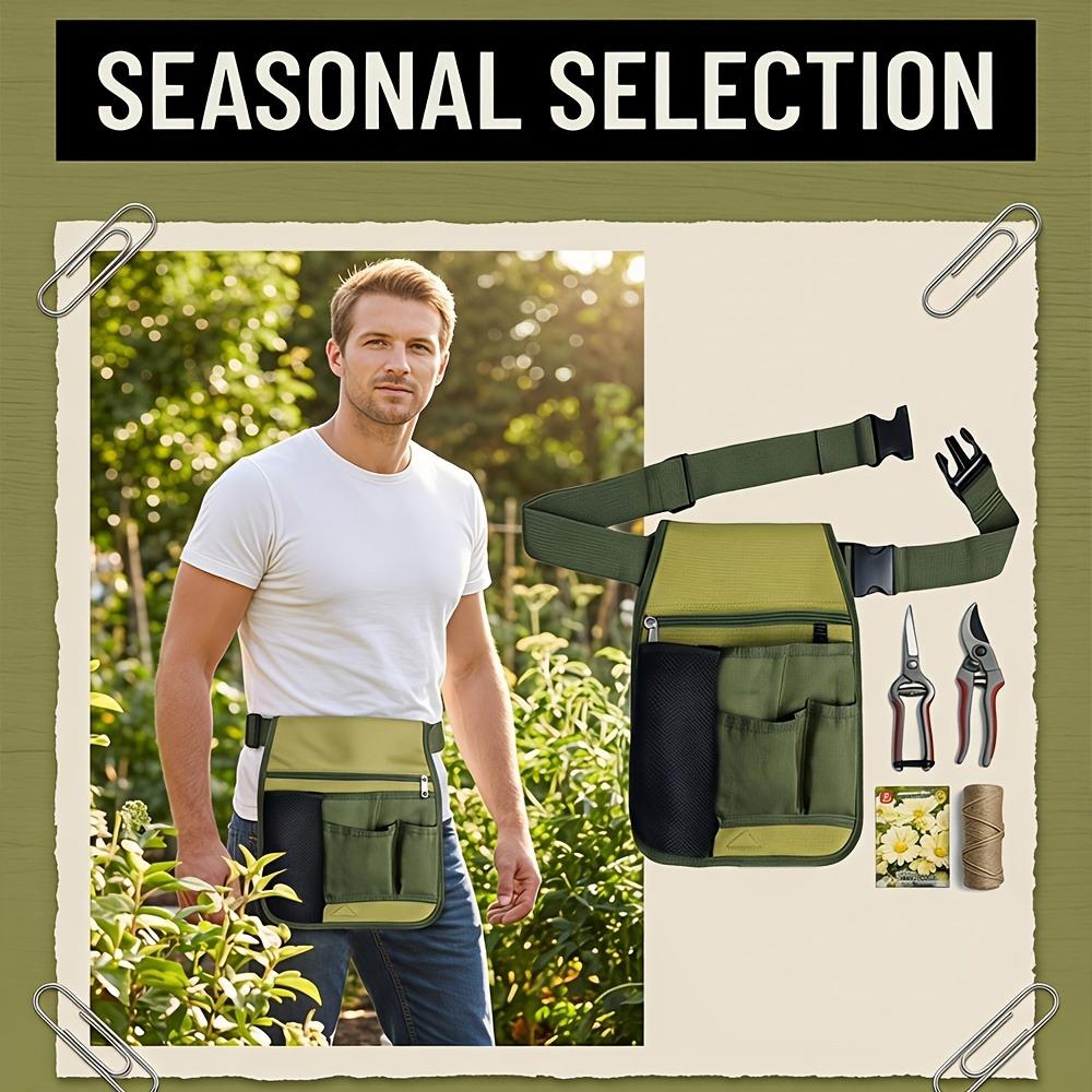 Net Bag Design Gardening Tool Fanny Pack Multi-Pocket Gardening Essential Belt Bag  Planting