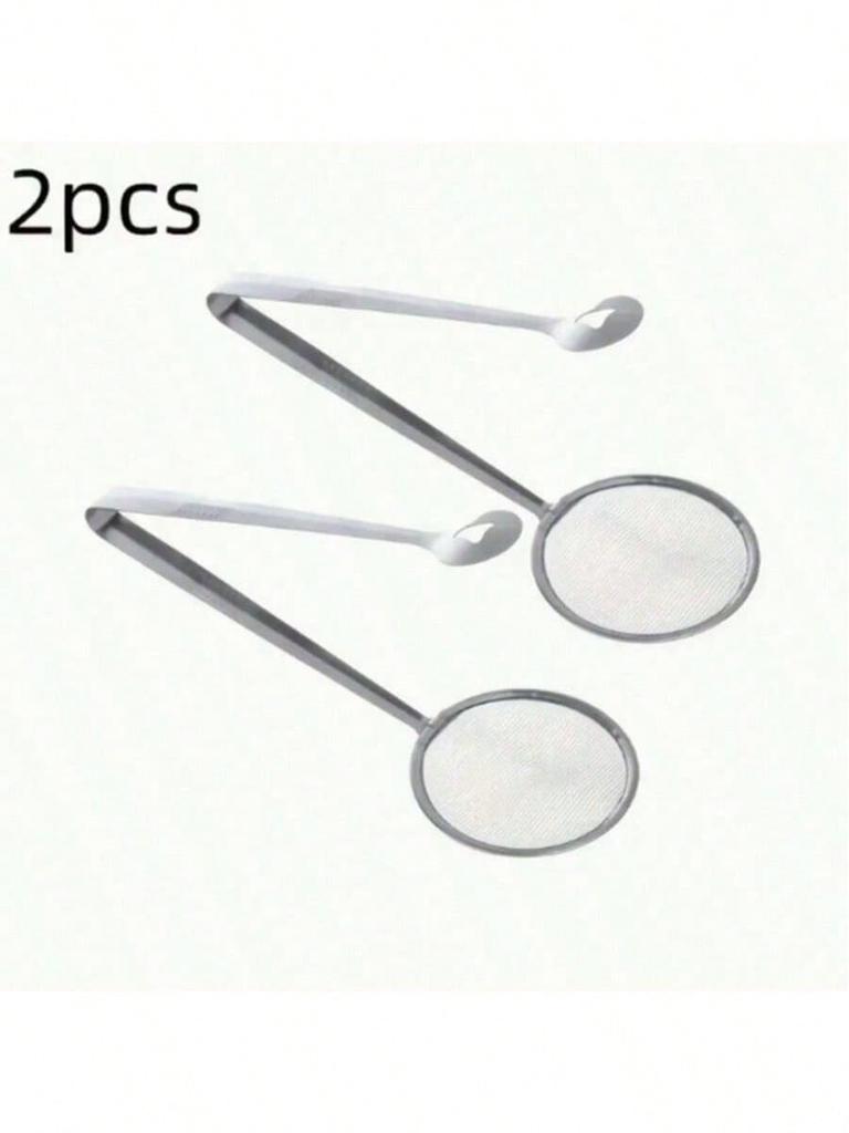 Stainless Steel Frying Oil Strainer,Heat Resistant, With Clip/Clamp Accessory,Fine Mesh Strainer For Frying, Draining Soup And Sauce
