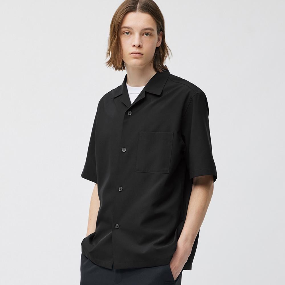 

Сухая рубашка с открытым воротником GU by Uniqlo, рукав 5 минут, SW