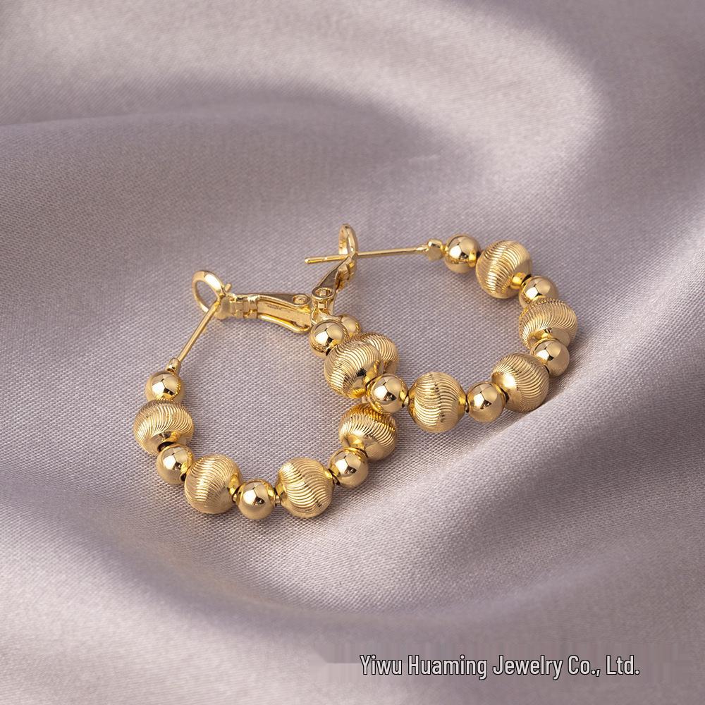 Elegantní náušnice s jehličkou ze stříbra 925: Všestranné francouzské kruhy v měděné barvě s více styly pro sofistikovaný vzhled