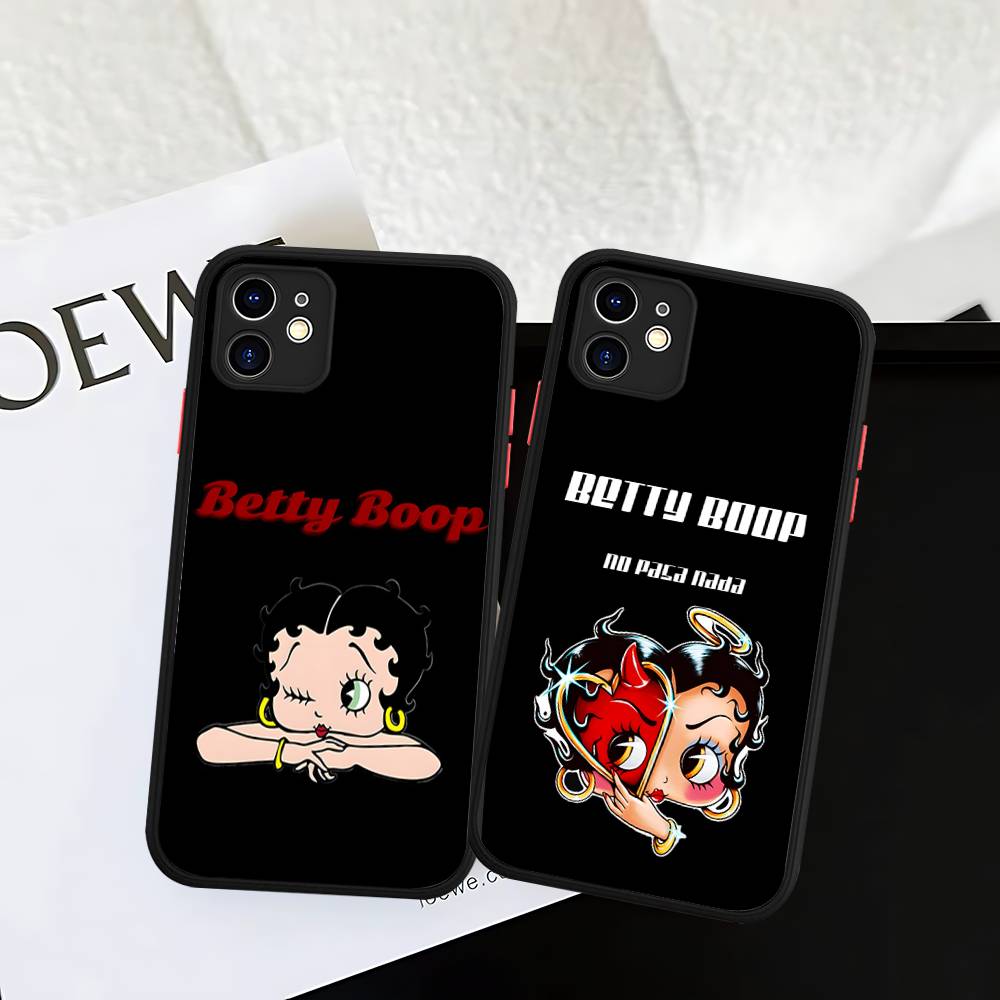 B-Bettys Boops Phone Case For IPhone 16 15 14 Plus 15 13 12 11 Pro Max X XS MAX Matte Cover