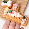 Simulation Dessert Food Cake Dessert Food Keychain Cartoon 3D Food Key Chains  Bag Pendant