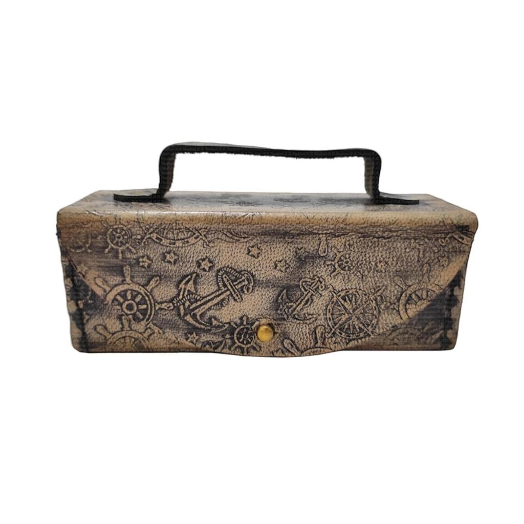 1 Min Handmade Brass Hourglass Sand Timer with Compass and Leather Box, Birthday Gift for Him Her Groomsmen Wedding Gift, Christmas Decor