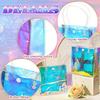 5pcs Small Gift Bag Reusable Iridescent Clear Bags Goodie Holder with Handles for Shopping Christmas Party Favor Shopping Bags Handbags Gift Bags