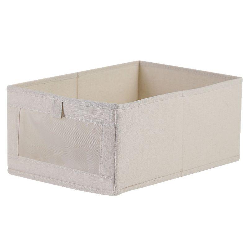 Large Capacity Foldable Cotton & Linen Storage Box - Japanese Style Wardrobe Organizer