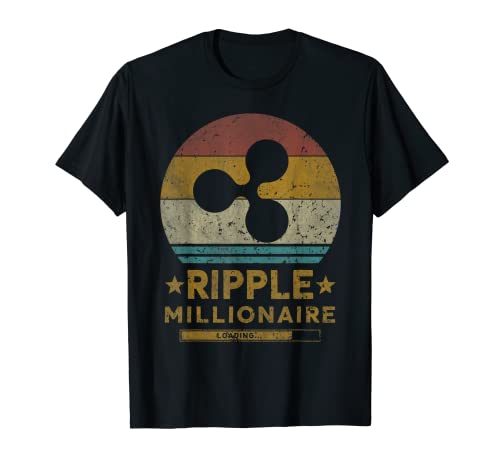 Ripple (XRP) Coin Funny Ripple Millionaire Vintage T-Shirt