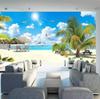 Beach 3d Large Mural Coconut Tree Landscape Wallpaper Living Room Bedroom Mural Home Decoration