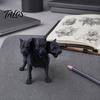 Dreiköpfiger Hund Ornament 3D Gedruckte Figur, 3 Köpfe Schwarze Skulptur, Mythische Skulptur Horror Tier für Zuhause Büro Bücherregal Schreibtisch Detailliert