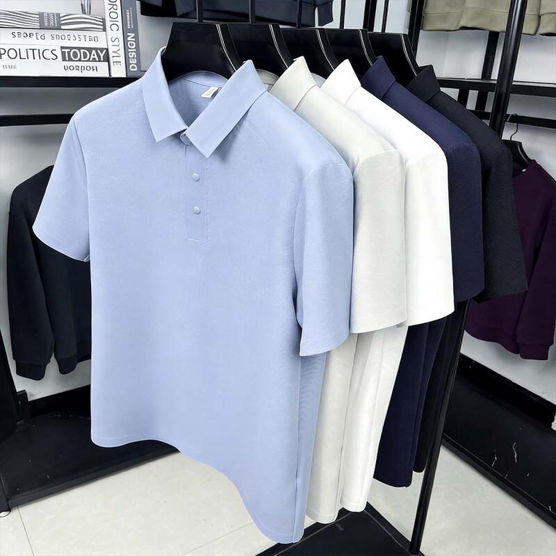 Qiaogerei Unisex Seamless Polo T-shirt L
