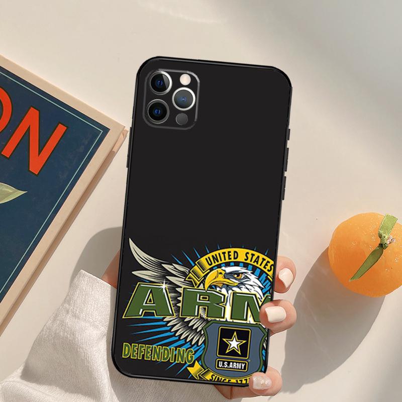 U.S Army Flag Funda Case For iPhone 16 Pro Max 14 11 12 13 15 Pro Max Mini XR 16e 15 16 Plus Phone Cover