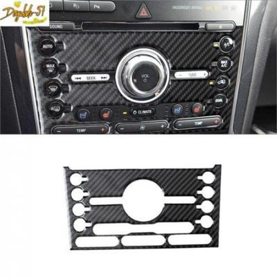 Carbon Fiber Central Console Panel Cover Trim Fits For Ford Explorer 2013-