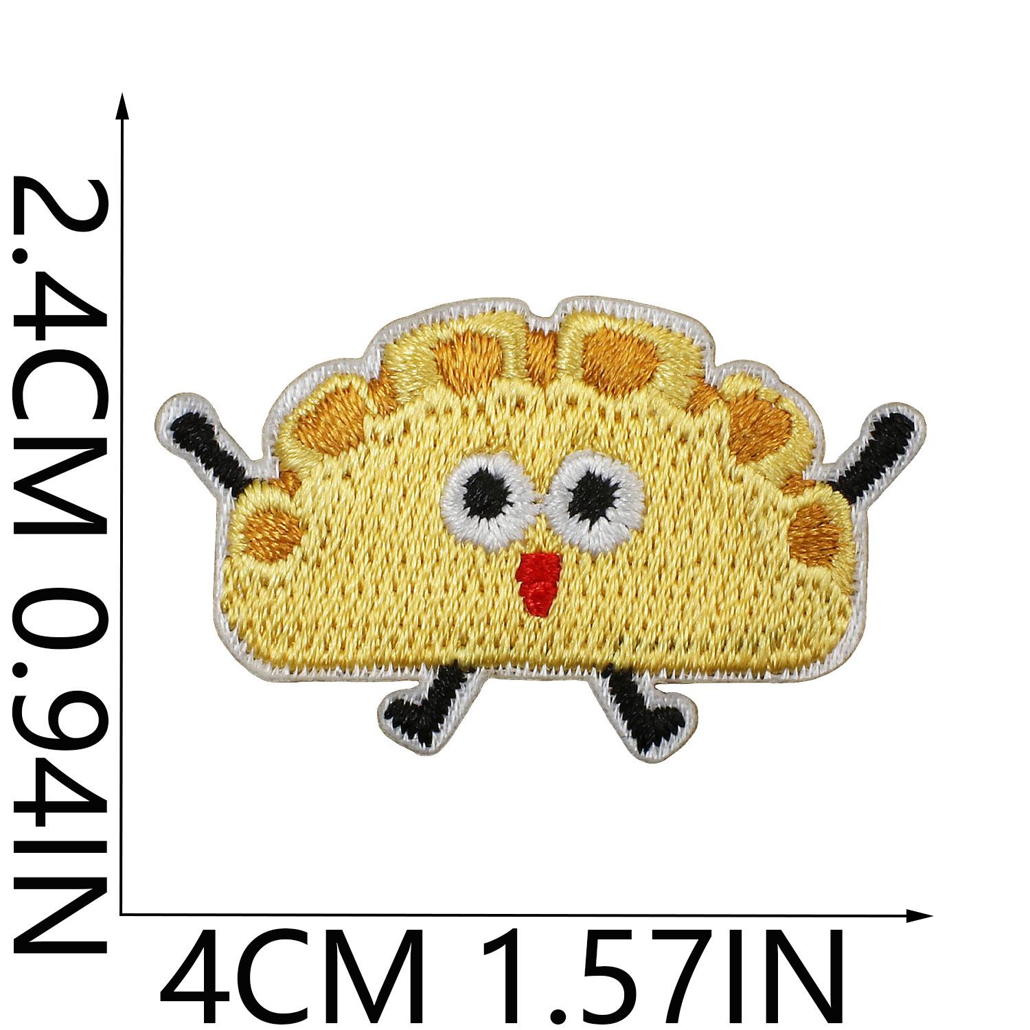 

Croissant Embroidery Cloth Sticker Cartoon Matcha Dessert Chapter Boy Clothes Hat Decoration Sandwich Biscuit Patch Sticker no. 13_3 pieces